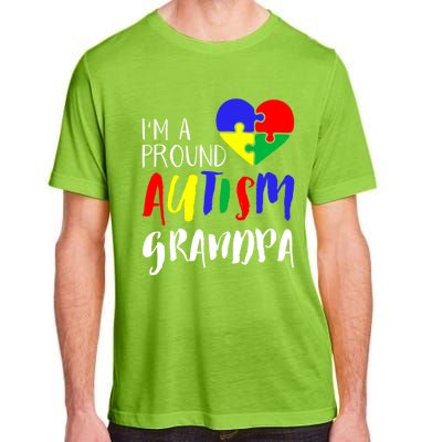 Autism Family Gift Proud Autism Grandpa Funny Gift Autism Funny Gift Adult ChromaSoft Performance T-Shirt