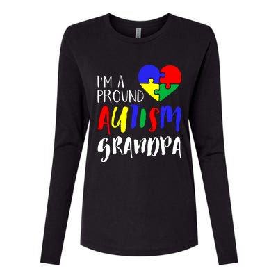 Autism Family Gift Proud Autism Grandpa Funny Gift Autism Funny Gift Womens Cotton Relaxed Long Sleeve T-Shirt