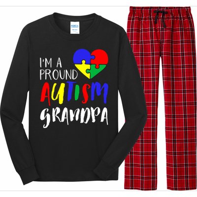 Autism Family Gift Proud Autism Grandpa Funny Gift Autism Funny Gift Long Sleeve Pajama Set