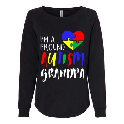 Autism Family Gift Proud Autism Grandpa Funny Gift Autism Funny Gift Womens California Wash Sweatshirt