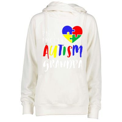 Autism Family Gift Proud Autism Grandpa Funny Gift Autism Funny Gift Womens Funnel Neck Pullover Hood