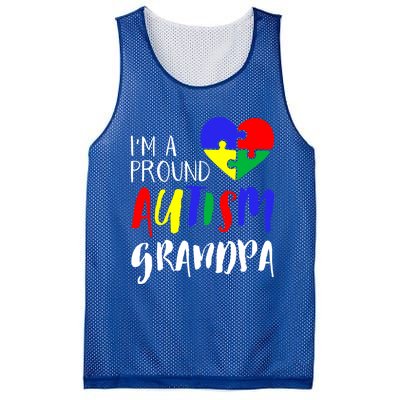 Autism Family Gift Proud Autism Grandpa Funny Gift Autism Funny Gift Mesh Reversible Basketball Jersey Tank