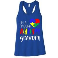 Autism Family Gift Proud Autism Grandpa Funny Gift Autism Funny Gift Women's Racerback Tank