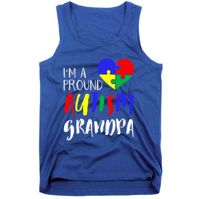 Autism Family Gift Proud Autism Grandpa Funny Gift Autism Funny Gift Tank Top