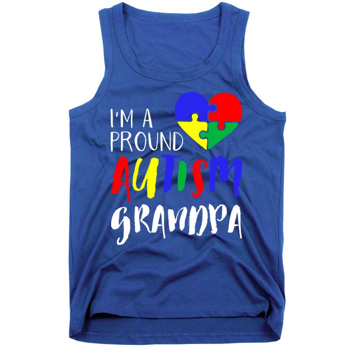 Autism Family Gift Proud Autism Grandpa Funny Gift Autism Funny Gift Tank Top