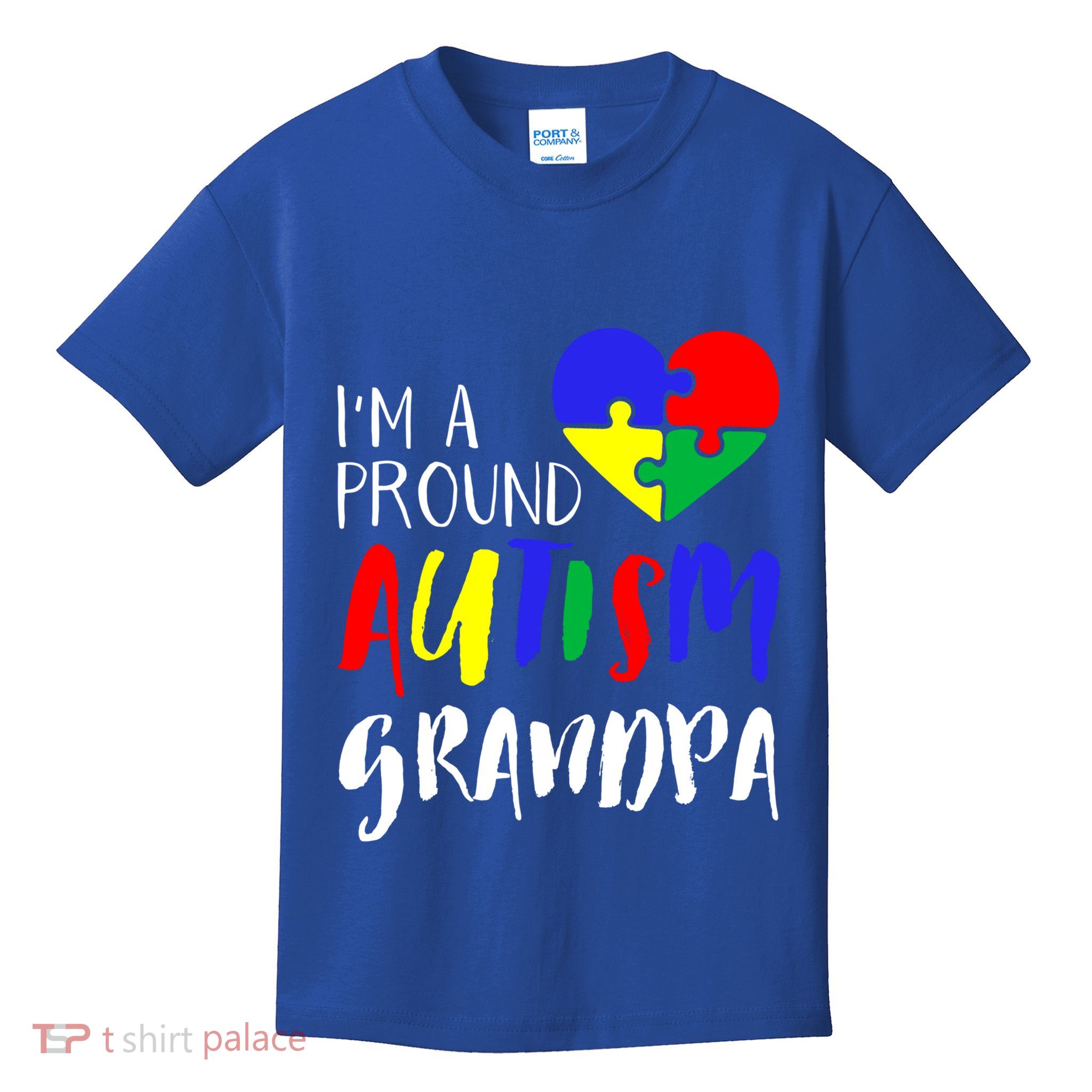 Autism Family Gift Proud Autism Grandpa Funny Gift Autism Funny Gift Kids T-Shirt