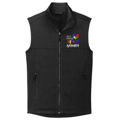 Autism Family Gift Proud Autism Grandpa Funny Gift Autism Funny Gift Collective Smooth Fleece Vest