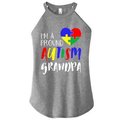 Autism Family Gift Proud Autism Grandpa Funny Gift Autism Funny Gift Women's Perfect Tri Rocker Tank