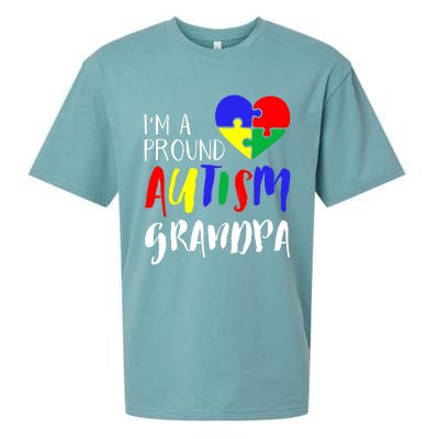 Autism Family Gift Proud Autism Grandpa Funny Gift Autism Funny Gift Sueded Cloud Jersey T-Shirt