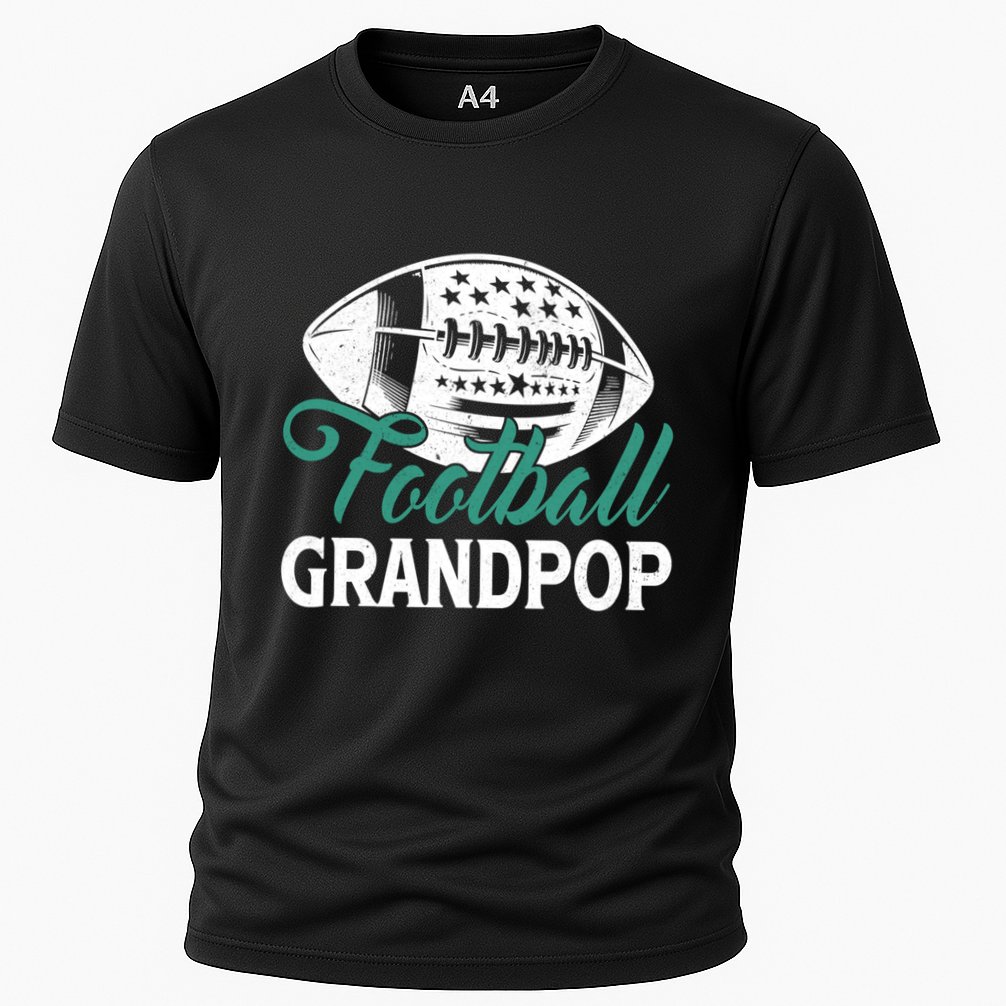 American Football Grandpop Happy FatherS Day Dad Grandpa Cool Gift Cooling Performance Crew T-Shirt