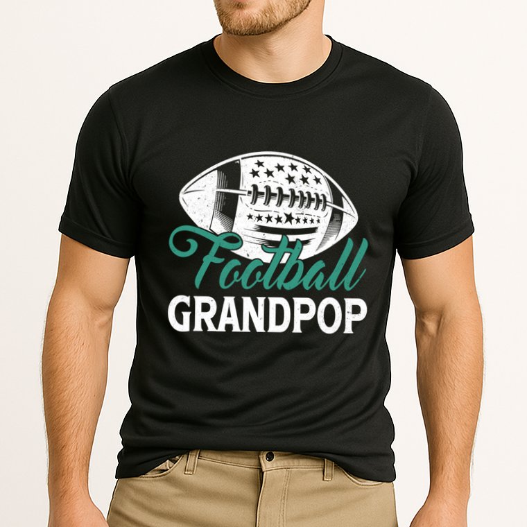 American Football Grandpop Happy FatherS Day Dad Grandpa Cool Gift Cooling Performance Crew T-Shirt