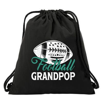 American Football Grandpop Happy FatherS Day Dad Grandpa Cool Gift Drawstring Bag