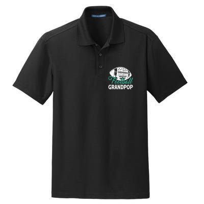 American Football Grandpop Happy FatherS Day Dad Grandpa Cool Gift Dry Zone Grid Polo