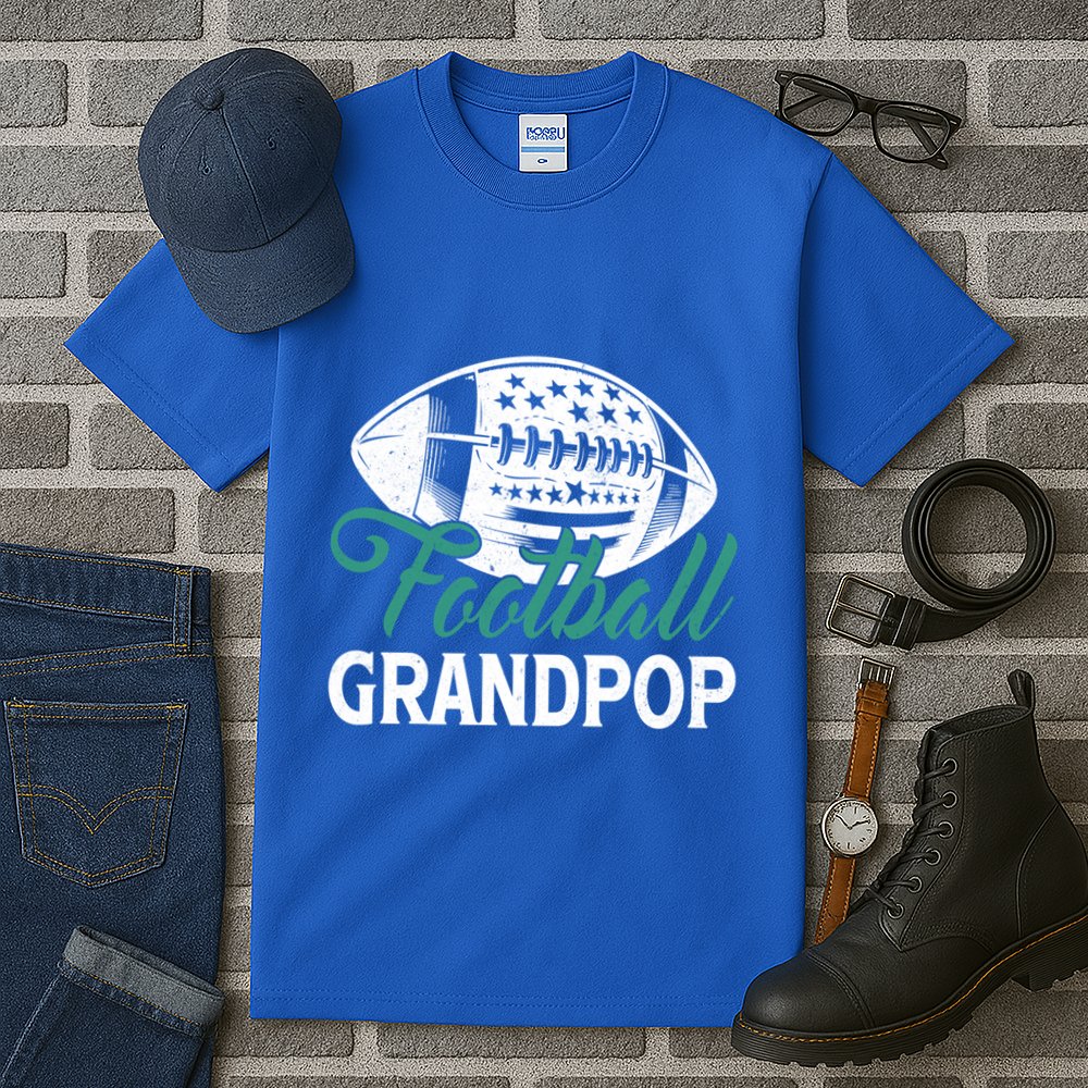 American Football Grandpop Happy FatherS Day Dad Grandpa Cool Gift Tall T-Shirt
