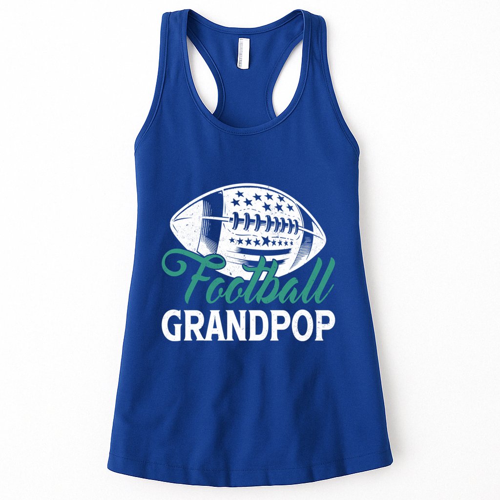 American Football Grandpop Happy FatherS Day Dad Grandpa Cool Gift Womens Tank Top