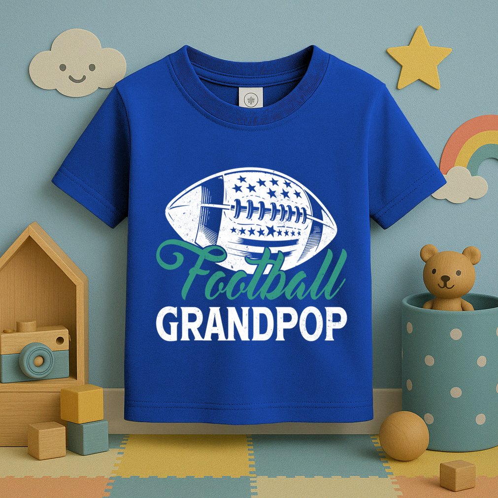 American Football Grandpop Happy FatherS Day Dad Grandpa Cool Gift Toddler T-Shirt