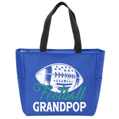 American Football Grandpop Happy FatherS Day Dad Grandpa Cool Gift Zip Tote Bag