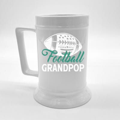 American Football Grandpop Happy FatherS Day Dad Grandpa Cool Gift Beer Stein