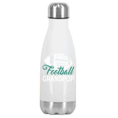 American Football Grandpop Happy FatherS Day Dad Grandpa Cool Gift Stainless Steel Insulated Water Bottle