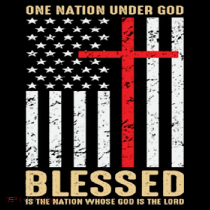American Flag Gift One Nation Under God Great Gift Flatbill Hat