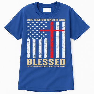American Flag Gift One Nation Under God Great Gift Tall T-Shirt