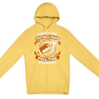 American Football Grandfather Footballer - Football Grandpa Premium Pullover Hoodie