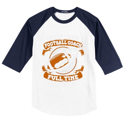 American Football Grandfather Footballer - Football Grandpa Baseball Sleeve Shirt