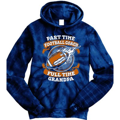 American Football Grandfather Footballer - Football Grandpa Tie Dye Hoodie