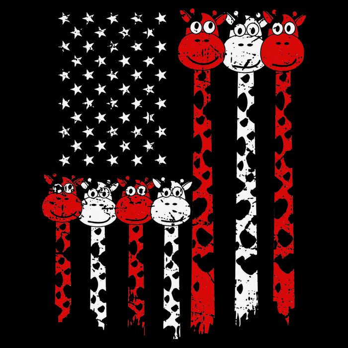 American Flag Giraffe 4th of July Cute USA Gift Cooling Performance Crew T-Shirt