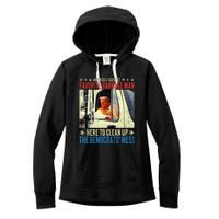 AmericaS Favorite Garbage Man Trump Rides In Garbage Truck Women's Fleece Hoodie