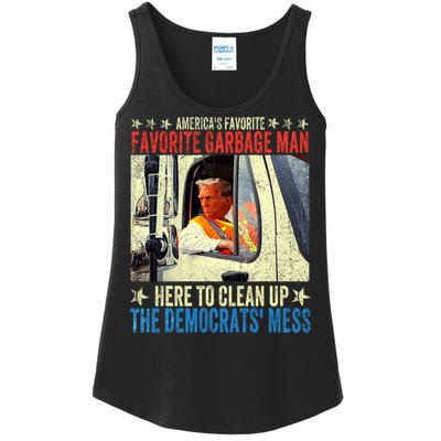 AmericaS Favorite Garbage Man Trump Rides In Garbage Truck Ladies Essential Tank