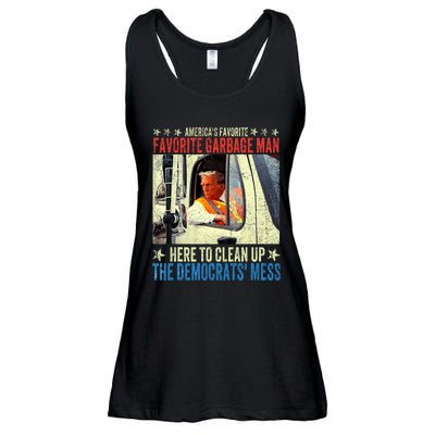 AmericaS Favorite Garbage Man Trump Rides In Garbage Truck Ladies Essential Flowy Tank