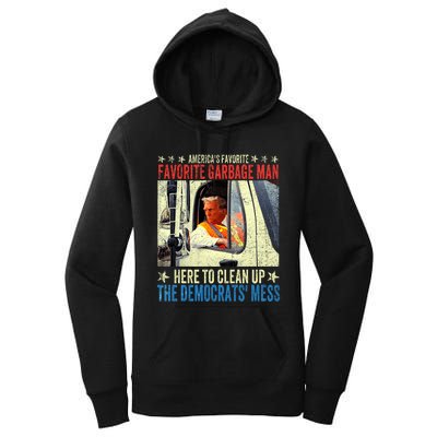 AmericaS Favorite Garbage Man Trump Rides In Garbage Truck Women's Pullover Hoodie