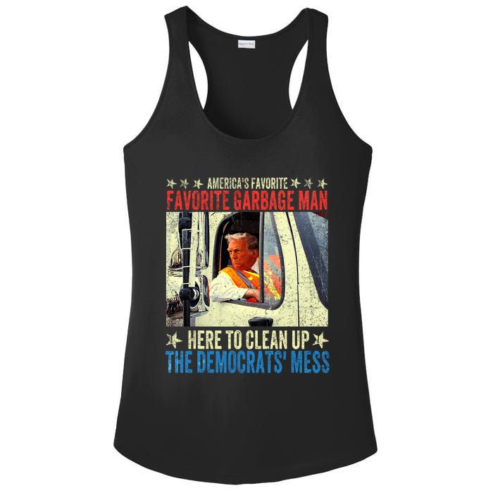 AmericaS Favorite Garbage Man Trump Rides In Garbage Truck Ladies PosiCharge Competitor Racerback Tank