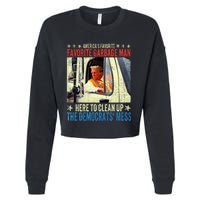 AmericaS Favorite Garbage Man Trump Rides In Garbage Truck Cropped Pullover Crew