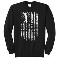 American Flag Golf Clothing - Golfer Vintage Golf Sweatshirt