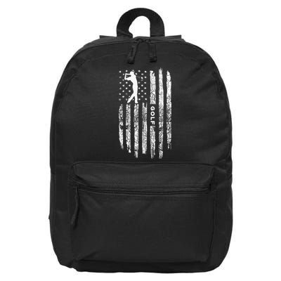 American Flag Golf Clothing - Golfer Vintage Golf 16 in Basic Backpack