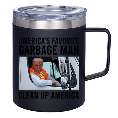 AmericaS Favorite Garbage Man Clean Up America 12oz Stainless Steel Coffee Mug