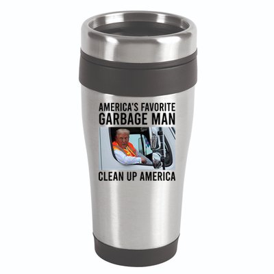 AmericaS Favorite Garbage Man Clean Up America 16oz Travel Tumbler