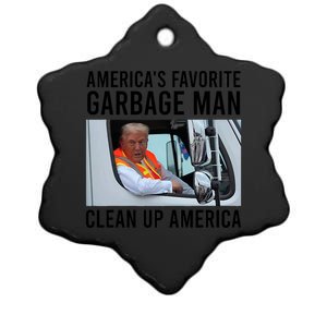 AmericaS Favorite Garbage Man Clean Up America Ceramic Star Ornament