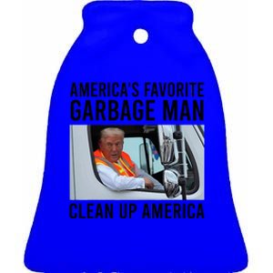 AmericaS Favorite Garbage Man Clean Up America Ceramic Bell Ornament