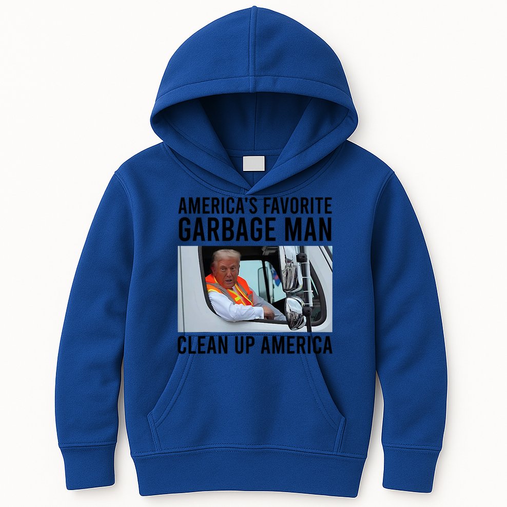 AmericaS Favorite Garbage Man Clean Up America Kids Hoodie