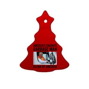 AmericaS Favorite Garbage Man Clean Up America Ceramic Tree Ornament