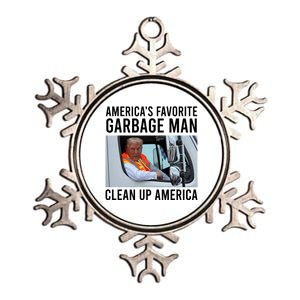 AmericaS Favorite Garbage Man Clean Up America Metallic Star Ornament