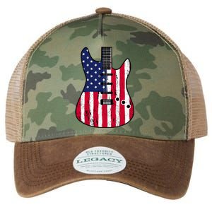 American Flag Guitar Funny Usa Guitarist Outfit Legacy Tie Dye Trucker Hat