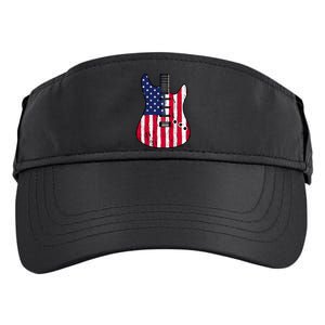 American Flag Guitar Funny Usa Guitarist Outfit Adult Drive Performance Visor