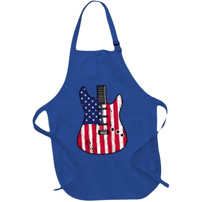 American Flag Guitar Funny Usa Guitarist Outfit Apron