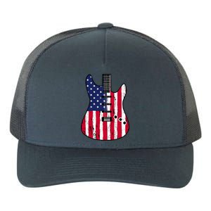 American Flag Guitar Funny Usa Guitarist Outfit Yupoong Adult 5-Panel Trucker Hat