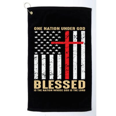 American Flag Gift One Nation Under God Great Gift Golf Towel