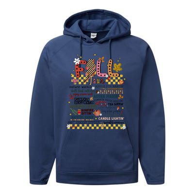 Autumn Fall Graphic Performance Fleece Hoodie